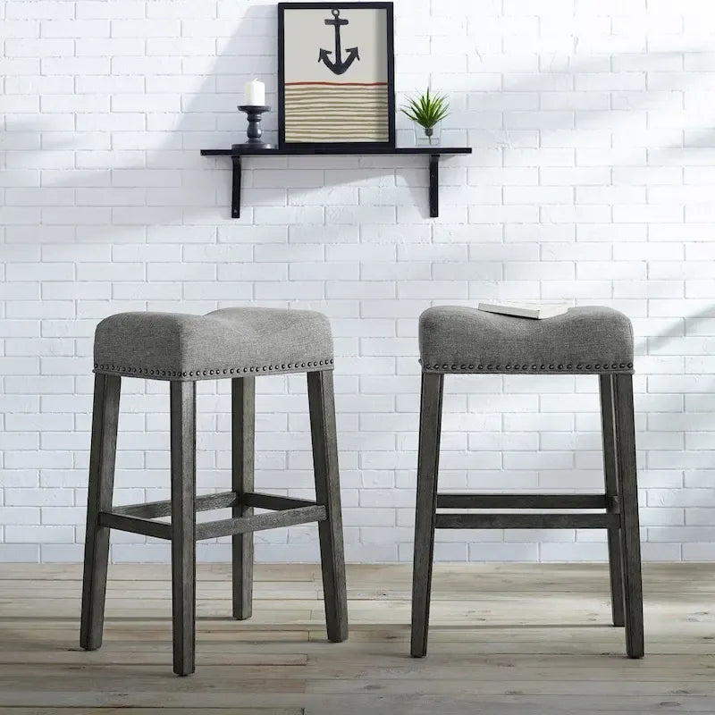  Overlook Upholstered Backless Bar Stool (of 2)