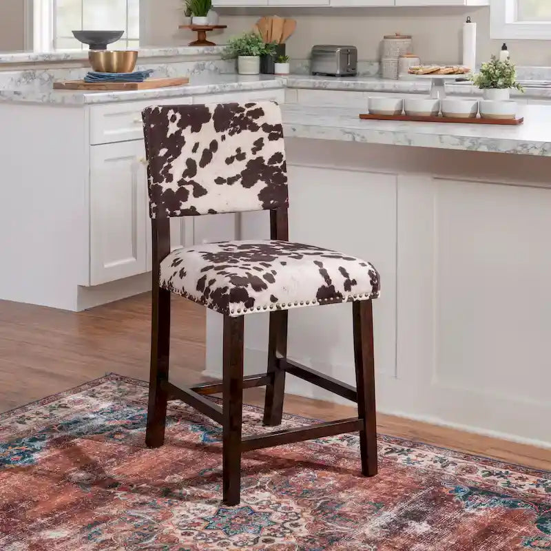 Cow Print Counter Stool