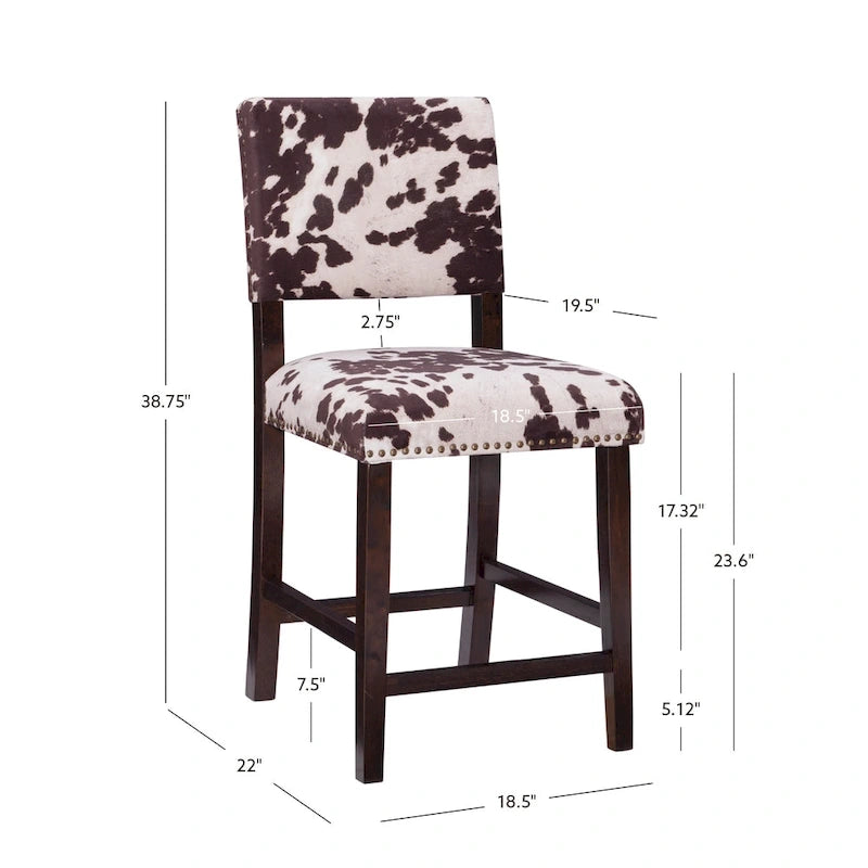 Cow Print Counter Stool