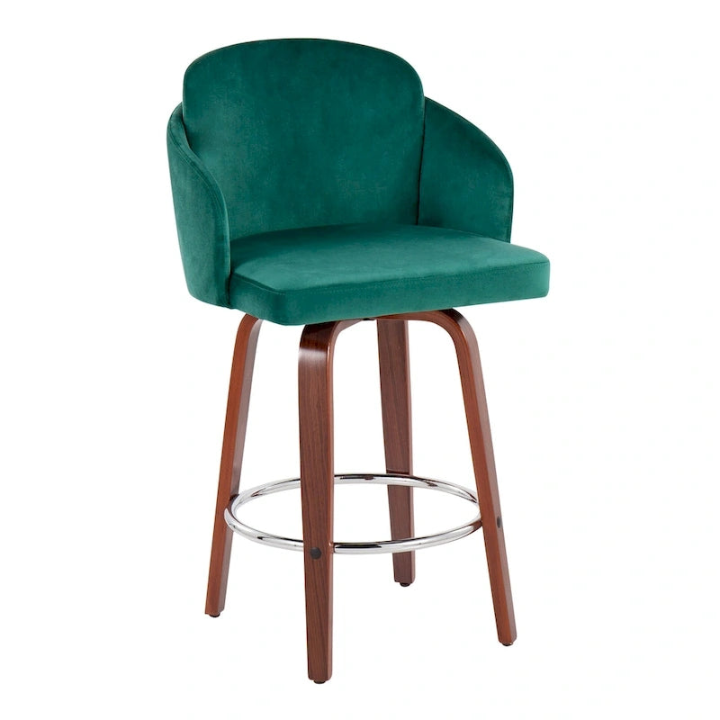 Counter Stool with Walnut Wood (of 2)