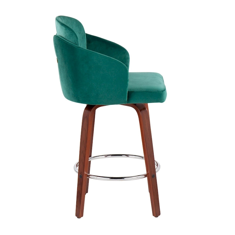 Counter Stool with Walnut Wood (of 2)