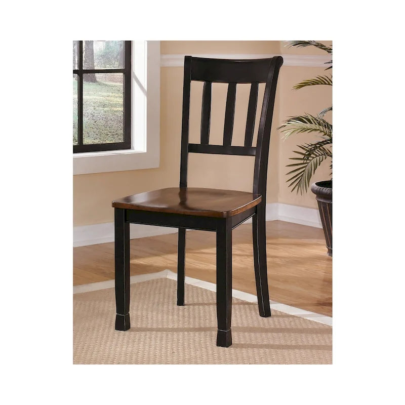  Owingsville Brown and Black Dining Chairs (of 2)