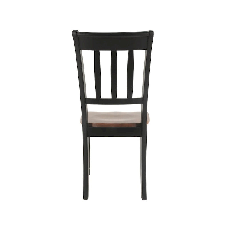 Brown and Black Dining Chairs (of 2)