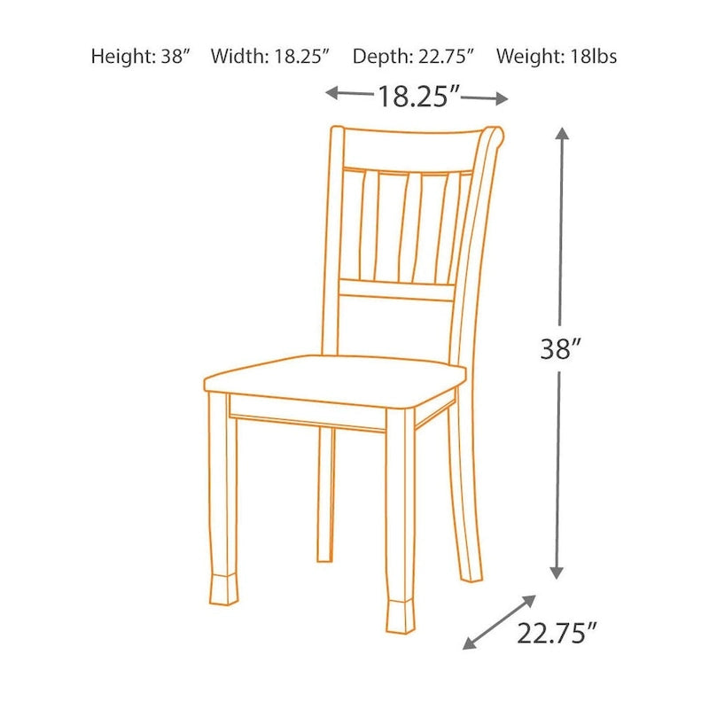 Brown and Black Dining Chairs (of 2)