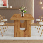 Table à manger rectangulaire de 70,89 po pour 6 à 8 personnes, table de cuisine moderne et simple en bois