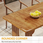 Table à manger rectangulaire de 70,89 po pour 6 à 8 personnes, table de cuisine moderne et simple en bois