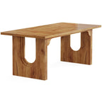 Table à manger rectangulaire de 70,89 po pour 6 à 8 personnes, table de cuisine moderne et simple en bois