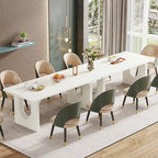 Table à manger rectangulaire de 70,89 po pour 6 à 8 personnes, table de cuisine moderne et simple en bois