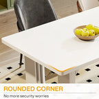 Table à manger rectangulaire de 70,89 po pour 6 à 8 personnes, table de cuisine moderne et simple en bois