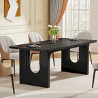Table à manger rectangulaire de 70,89 po pour 6 à 8 personnes, table de cuisine moderne et simple en bois