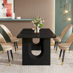 Table à manger rectangulaire de 70,89 po pour 6 à 8 personnes, table de cuisine moderne et simple en bois