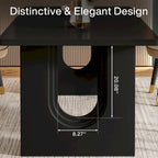 Table à manger rectangulaire de 70,89 po pour 6 à 8 personnes, table de cuisine moderne et simple en bois