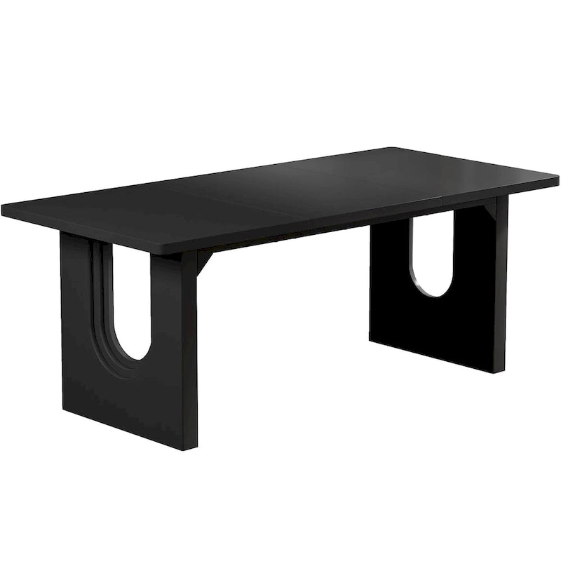 70.89 Rectangle Dining Table for 6-8 People, Modern Simple Wood Kitchen Table