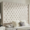 Button-tufted Wingback Headboard
