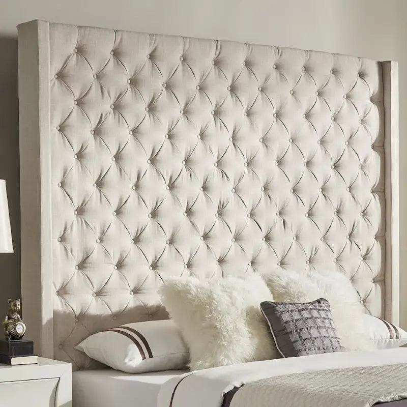 Button-tufted Wingback Headboard