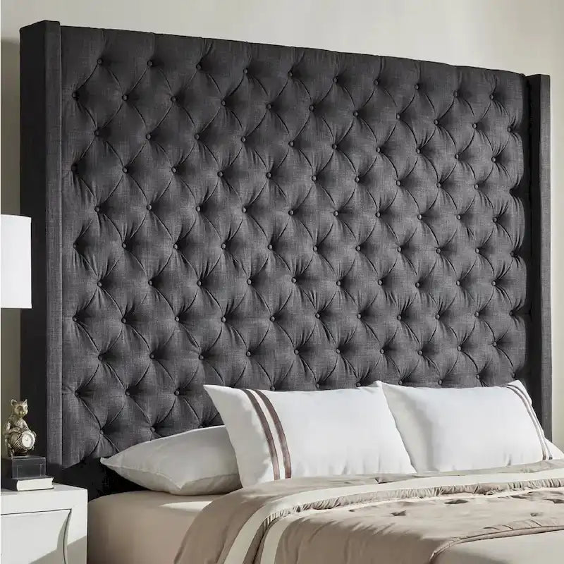 Button-tufted Wingback Headboard
