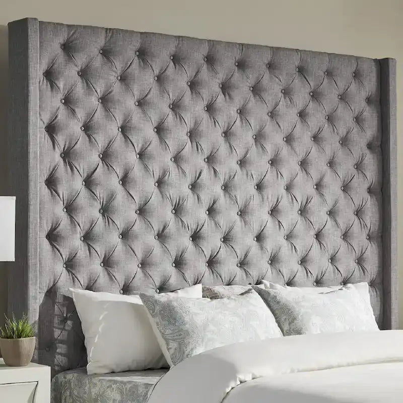 Button-tufted Wingback Headboard
