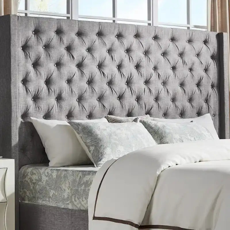 Button-tufted Wingback Headboard