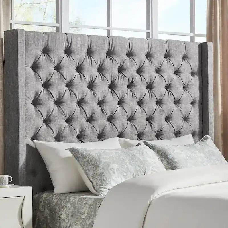 Button-tufted Wingback Headboard