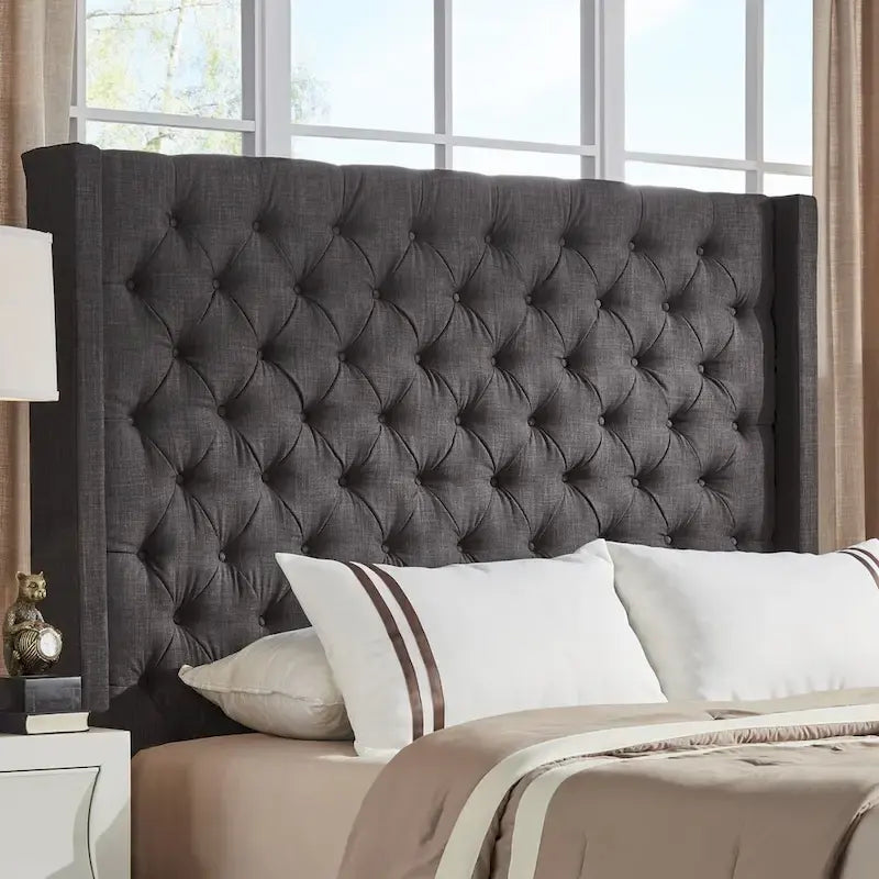 Button-tufted Wingback Headboard