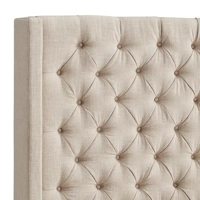 Button-tufted Wingback Headboard