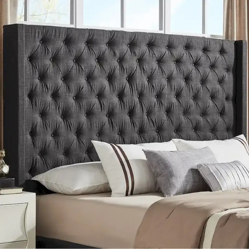 Button-tufted Wingback Headboard