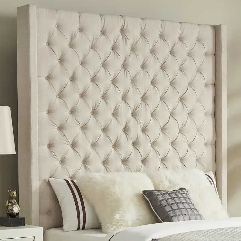Button-tufted Wingback Headboard