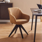 Fauteuil de bureau moderne pivotant avec pieds en bois