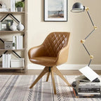 Fauteuil de bureau moderne pivotant avec pieds en bois