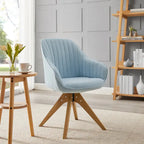 Fauteuil de bureau moderne pivotant avec pieds en bois