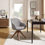 Fauteuil de bureau moderne pivotant avec pieds en bois