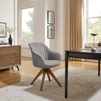 Fauteuil de bureau moderne pivotant avec pieds en bois