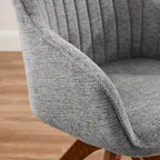 Fauteuil de bureau moderne pivotant avec pieds en bois