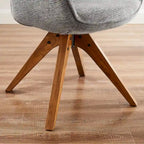 Fauteuil de bureau moderne pivotant avec pieds en bois