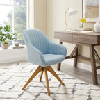 Fauteuil de bureau moderne pivotant avec pieds en bois