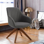 Fauteuil de bureau moderne pivotant avec pieds en bois