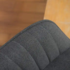 Fauteuil de bureau moderne pivotant avec pieds en bois