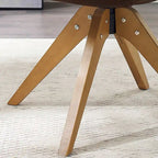 Fauteuil de bureau moderne pivotant avec pieds en bois