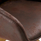 Fauteuil de bureau moderne pivotant avec pieds en bois