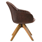 Fauteuil de bureau moderne pivotant avec pieds en bois