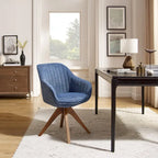Fauteuil de bureau moderne pivotant avec pieds en bois