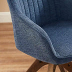 Fauteuil de bureau moderne pivotant avec pieds en bois