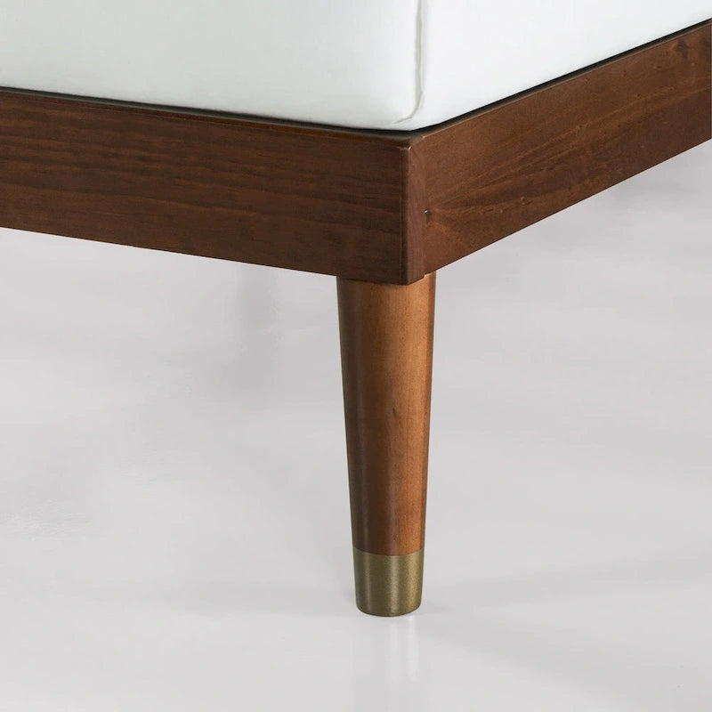 Deluxe Mid-century Wood Platform Bed