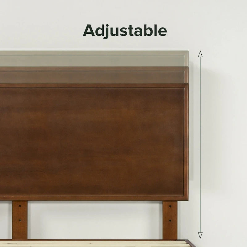 Deluxe Mid-century Wood Platform Bed