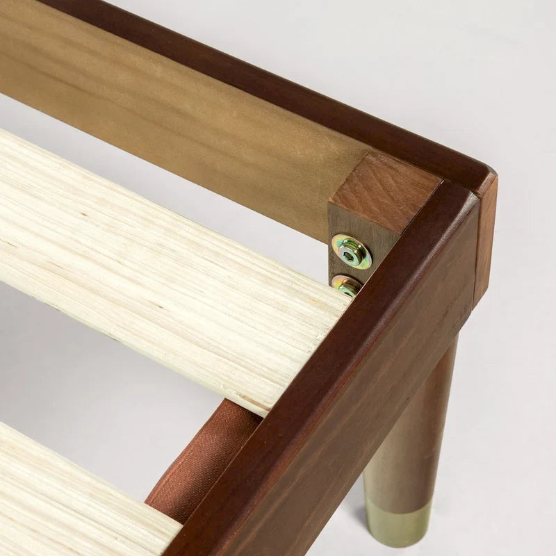 Deluxe Mid-century Wood Platform Bed