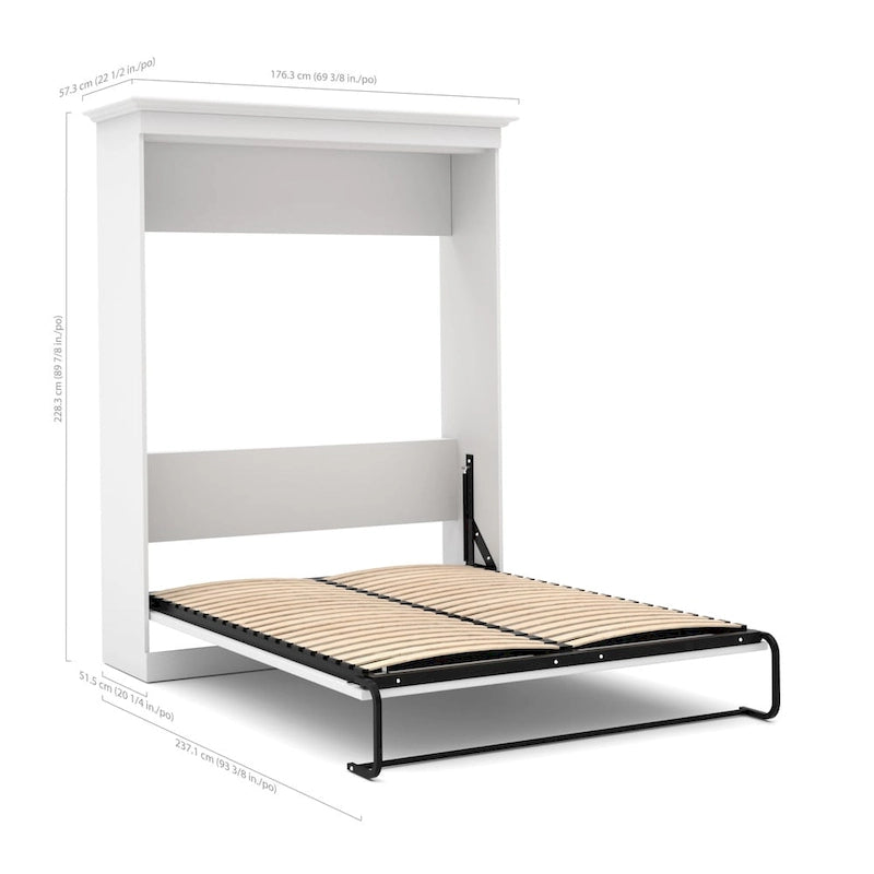 Lit escamotable Queen 70W polyvalent pour pièce multifonction par