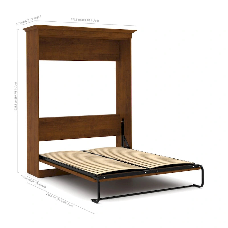 Lit escamotable Queen 70W polyvalent pour pièce multifonction par