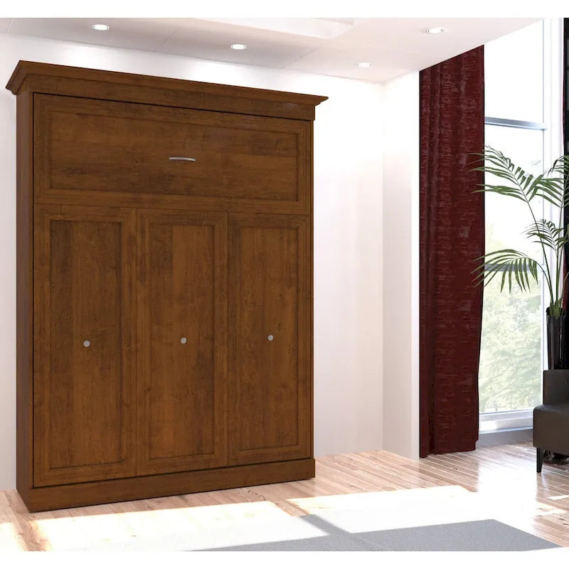 Lit escamotable Queen 70W polyvalent pour pièce multifonction par