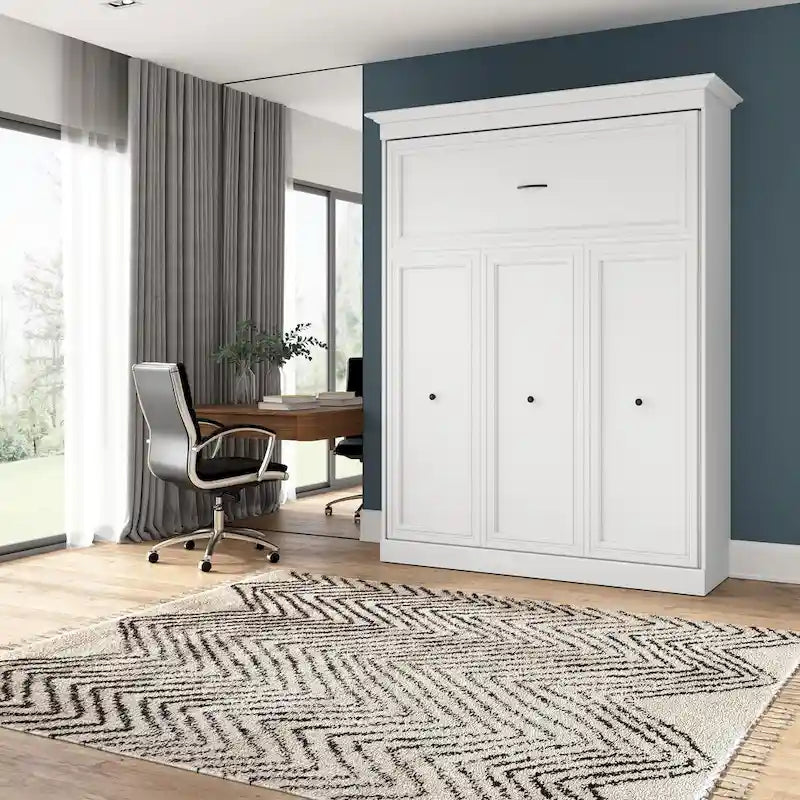 Lit escamotable Queen 70W polyvalent pour pièce multifonction par