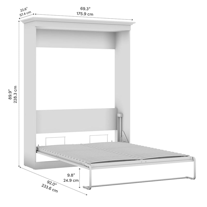Lit escamotable Queen 70W polyvalent pour pièce multifonction par